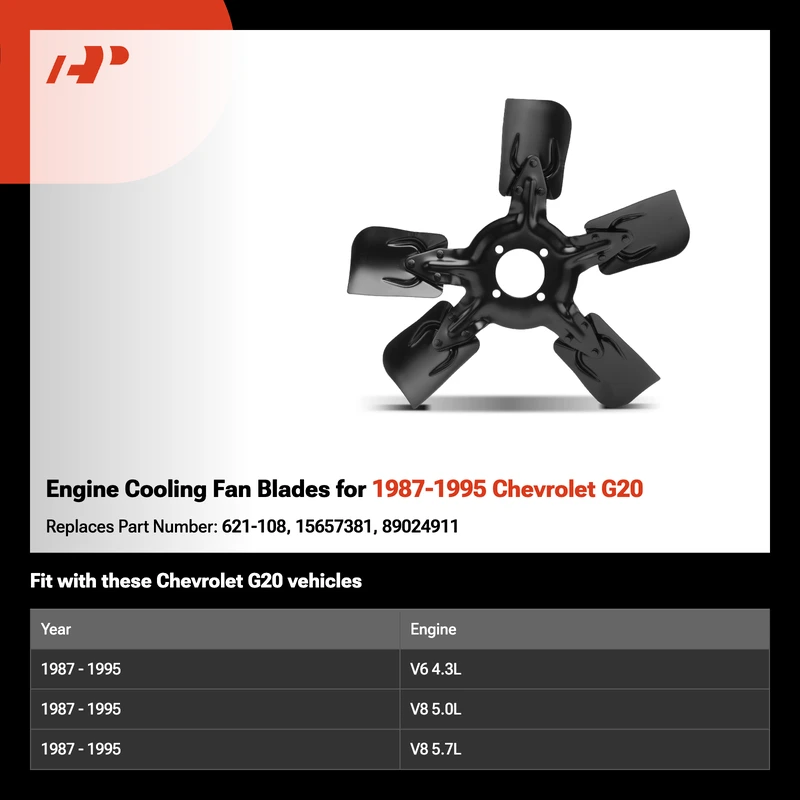 Engine Cooling Fan Blades for 1987-1995 Chevrolet G20