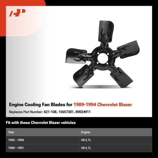 Engine Cooling Fan Blades for 1989-1994 Chevrolet Blazer