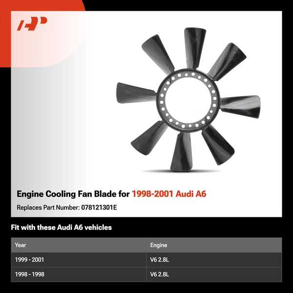 Engine Cooling Fan Blade for 1998-2001 Audi A6