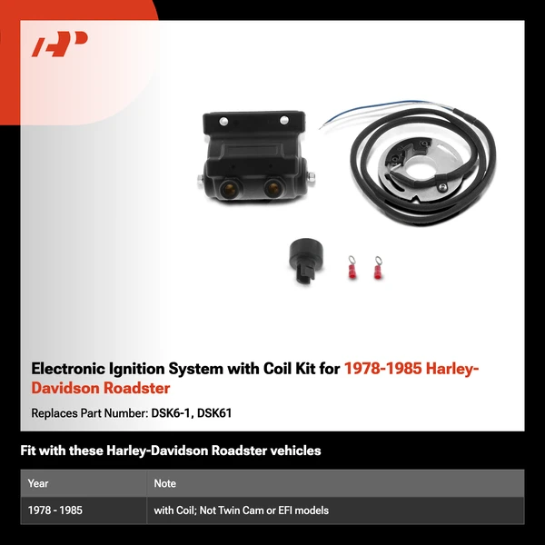 Electronic Ignition System with Coil Kit for 1978-1985 Harley-Davidson Roadster