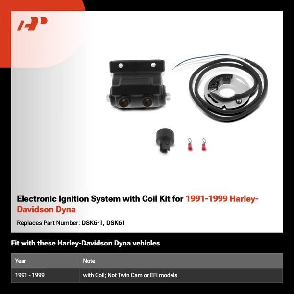 Electronic Ignition System with Coil Kit for 1991-1999 Harley-Davidson Dyna