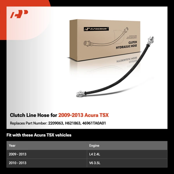 Clutch Line Hose for 2009-2013 Acura TSX