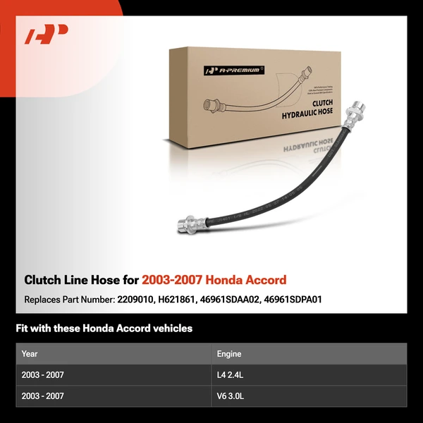 Clutch Line Hose for 2003-2007 Honda Accord