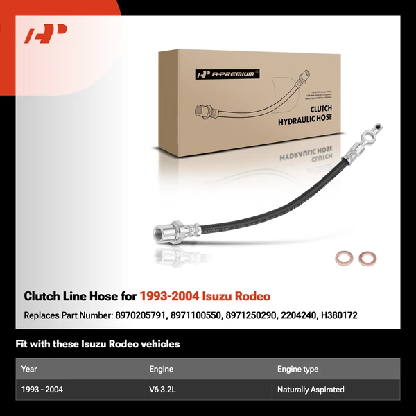 Clutch Line Hose for 1993-2004 Isuzu Rodeo