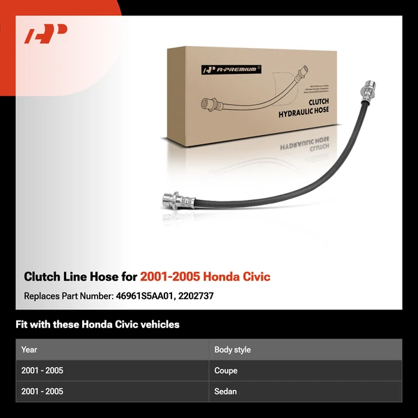 Clutch Line Hose for 2001-2005 Honda Civic