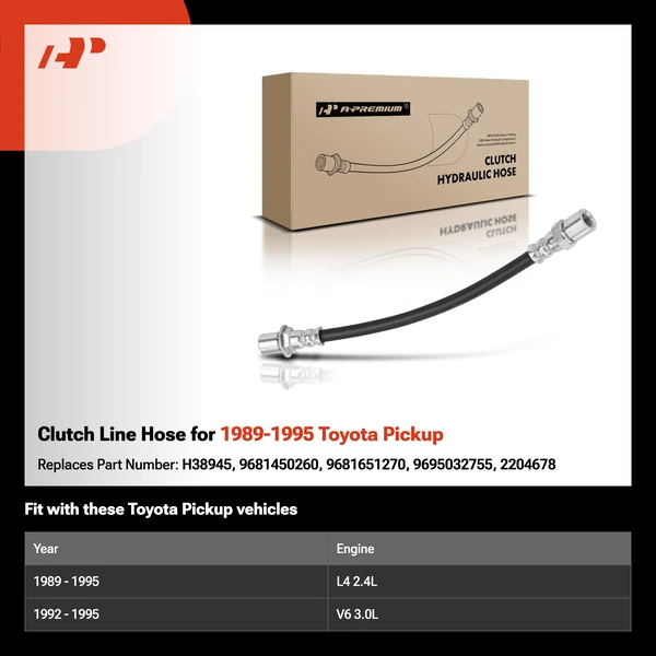 Clutch Line Hose for 1989-1995 Toyota Pickup