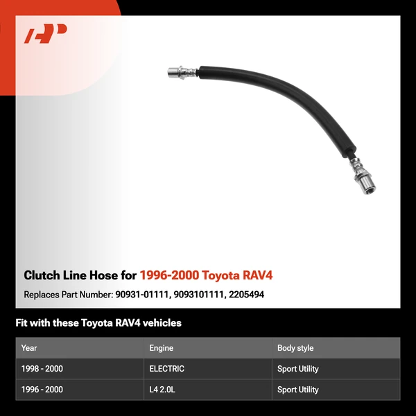 Clutch Line Hose for 1996-2000 Toyota RAV4