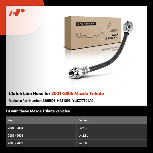 Clutch Line Hose for 2001-2005 Mazda Tribute