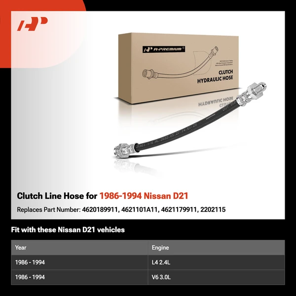 Clutch Line Hose for 1986-1994 Nissan D21