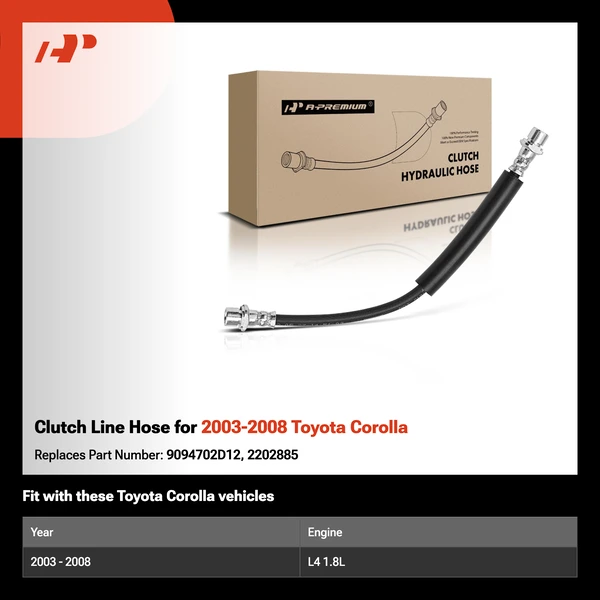 Clutch Line Hose for 2003-2008 Toyota Corolla