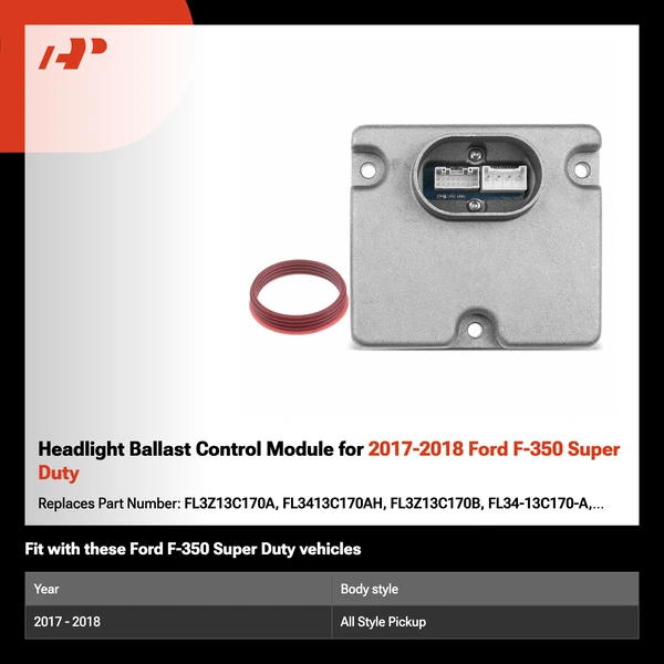 Headlight Ballast Control Module for 2017-2018 Ford F-350 Super Duty