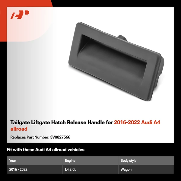 Tailgate Liftgate Hatch Release Handle for 2016-2022 Audi A4 allroad