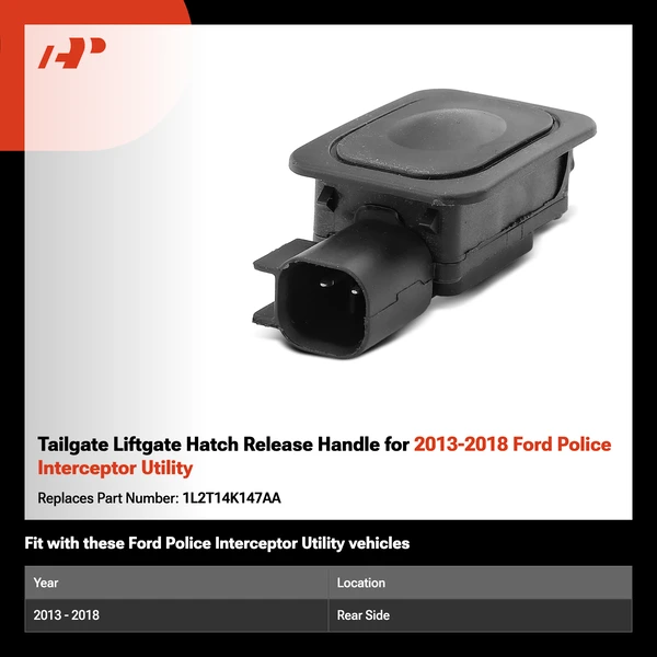 Tailgate Liftgate Hatch Release Handle for 2013-2018 Ford Police Interceptor Utility