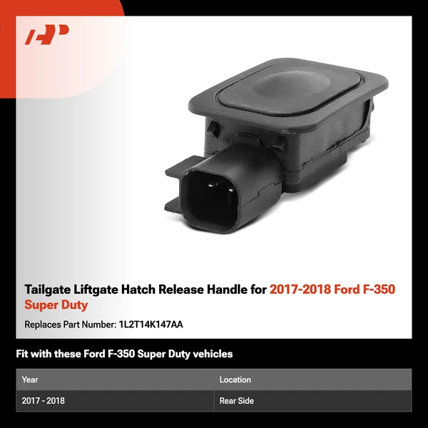Tailgate Liftgate Hatch Release Handle for 2017-2018 Ford F-350 Super Duty