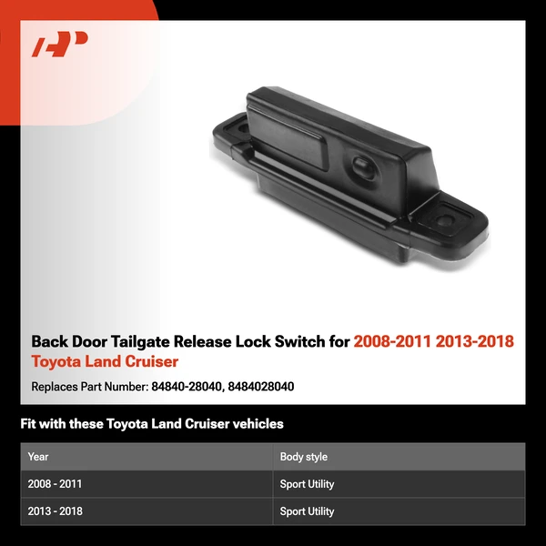 Back Door Tailgate Release Lock Switch for 2008-2011 2013-2018 Toyota Land Cruiser