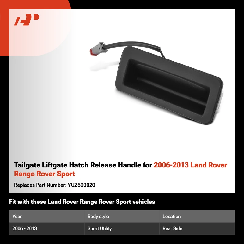 Tailgate Liftgate Hatch Release Handle for 2006-2013 Land Rover Range Rover Sport