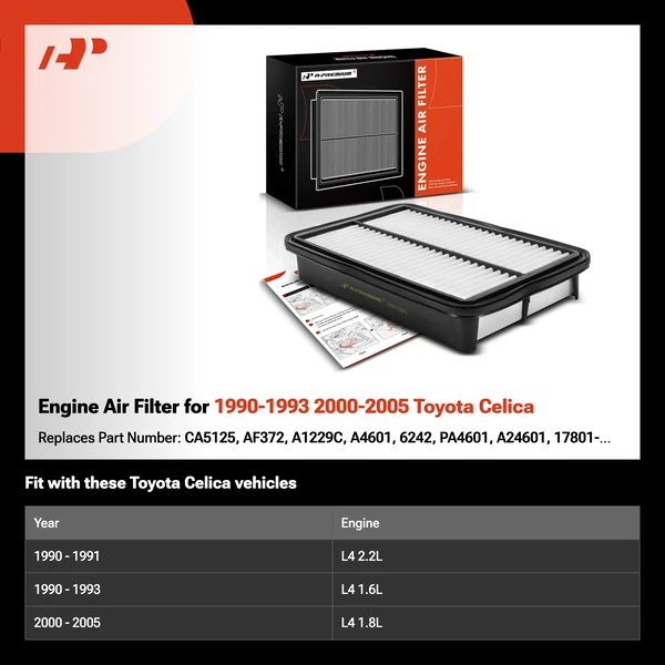 Engine Air Filter for 1990-1993 2000-2005 Toyota Celica