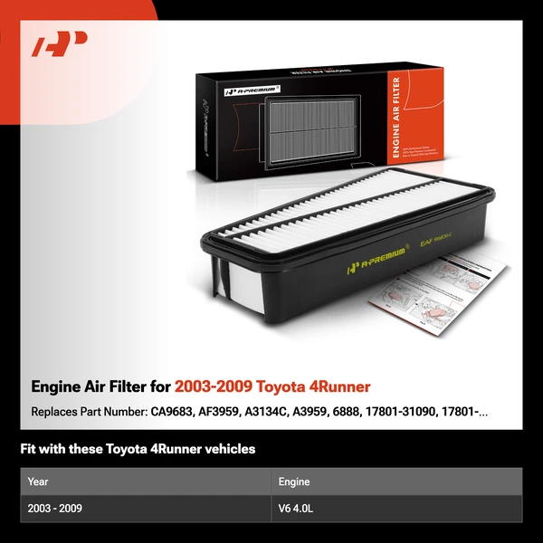 Engine Air Filter for 2003-2009 Toyota 4Runner