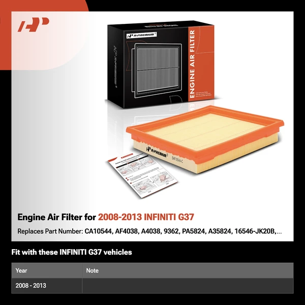 Engine Air Filter for 2008-2013 INFINITI G37