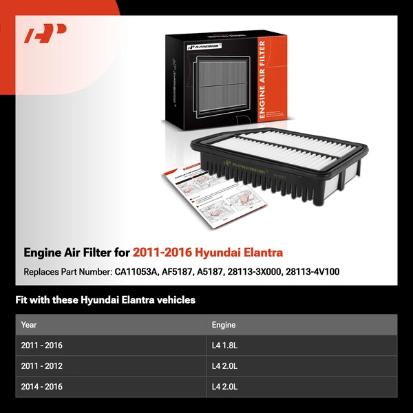 Engine Air Filter for 2011-2016 Hyundai Elantra