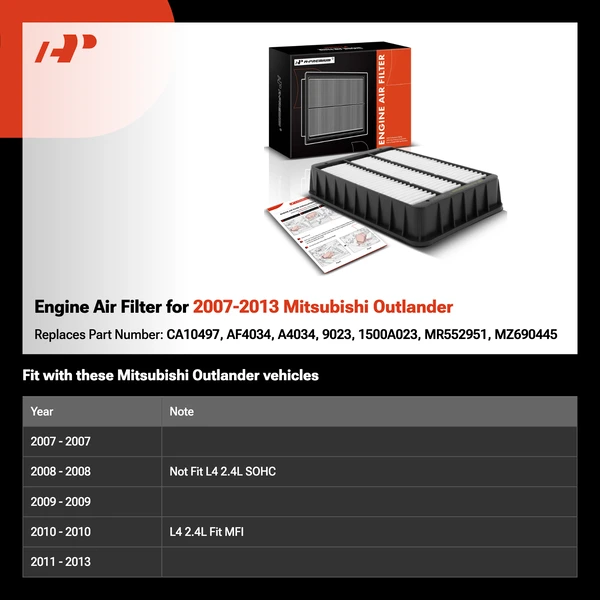 Engine Air Filter for 2007-2013 Mitsubishi Outlander