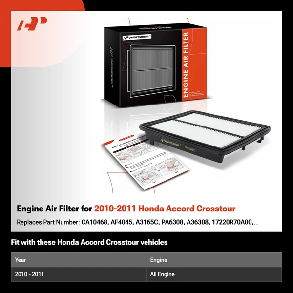 Engine Air Filter for 2010-2011 Honda Accord Crosstour