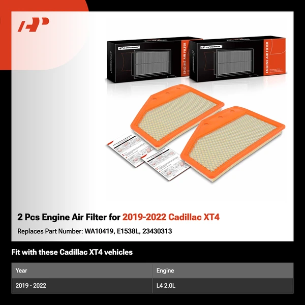 2 Pcs Engine Air Filter for 2019-2022 Cadillac XT4