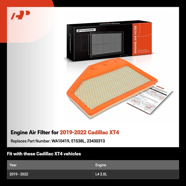 Engine Air Filter for 2019-2022 Cadillac XT4