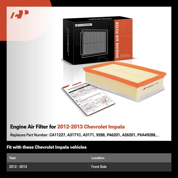 Engine Air Filter for 2012-2013 Chevrolet Impala