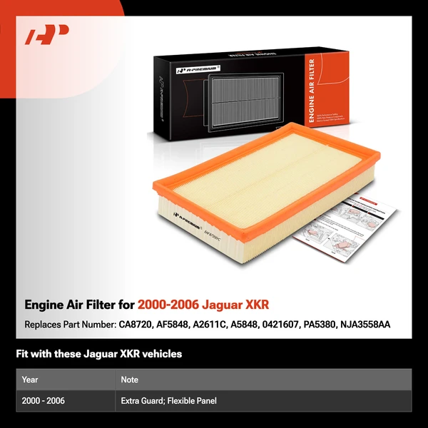 Engine Air Filter for 2000-2006 Jaguar XKR