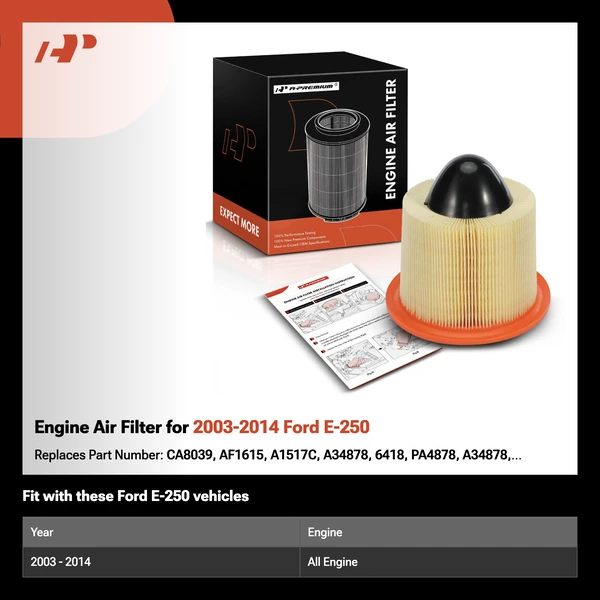 Engine Air Filter for 2003-2014 Ford E-250