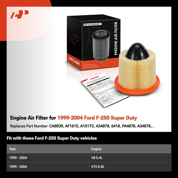 Engine Air Filter for 1999-2004 Ford F-250 Super Duty
