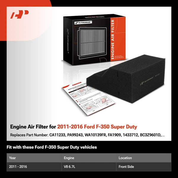 Engine Air Filter for 2011-2016 Ford F-350 Super Duty