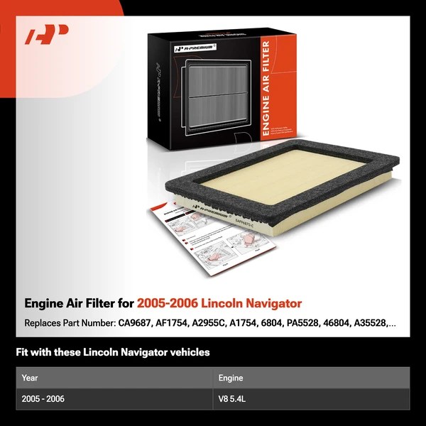 Engine Air Filter for 2005-2006 Lincoln Navigator