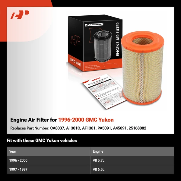 Engine Air Filter for 1996-2000 GMC Yukon
