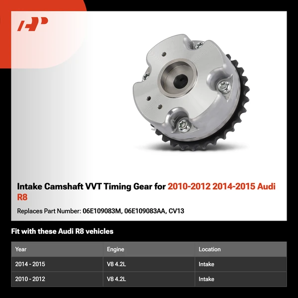 Intake Camshaft VVT Timing Gear for 2010-2012 2014-2015 Audi R8