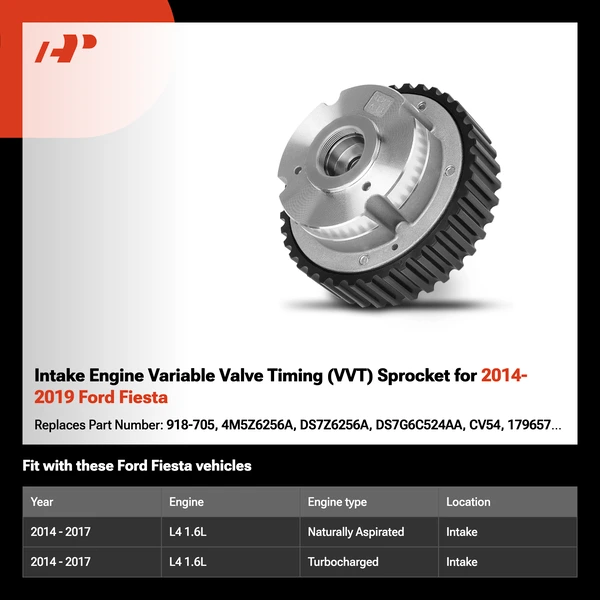 Intake Engine Variable Valve Timing (VVT) Sprocket for 2014-2019 Ford Fiesta