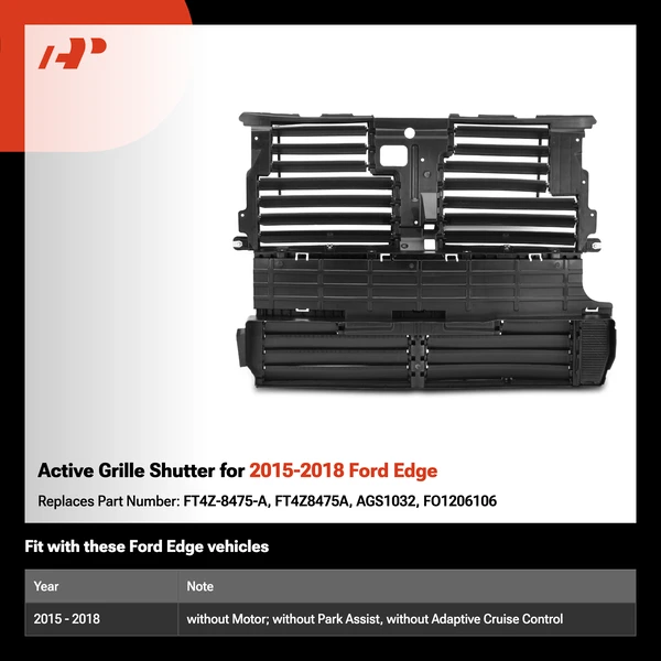 Active Grille Shutter for 2015-2018 Ford Edge