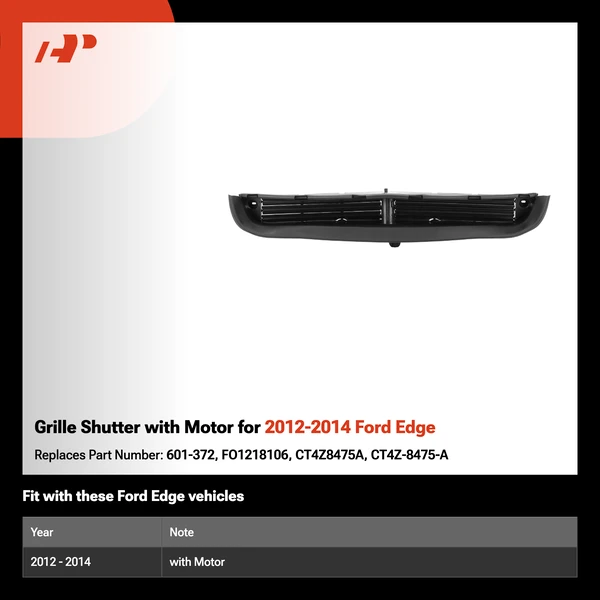 Grille Shutter with Motor for 2012-2014 Ford Edge