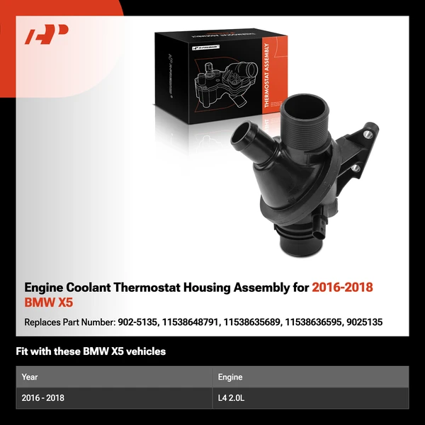 Engine Coolant Thermostat Housing Assembly for 2016-2018 BMW X5