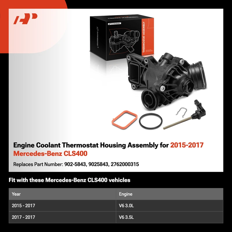 Engine Coolant Thermostat Housing Assembly for 2015-2017 Mercedes-Benz CLS400