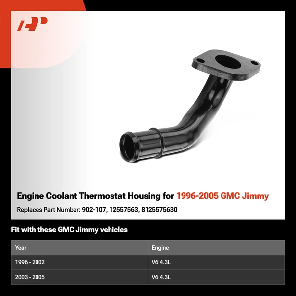 Engine Coolant Thermostat Housing for 1996-2005 GMC Jimmy