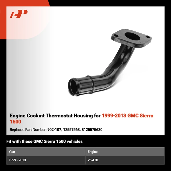 Engine Coolant Thermostat Housing for 1999-2013 GMC Sierra 1500