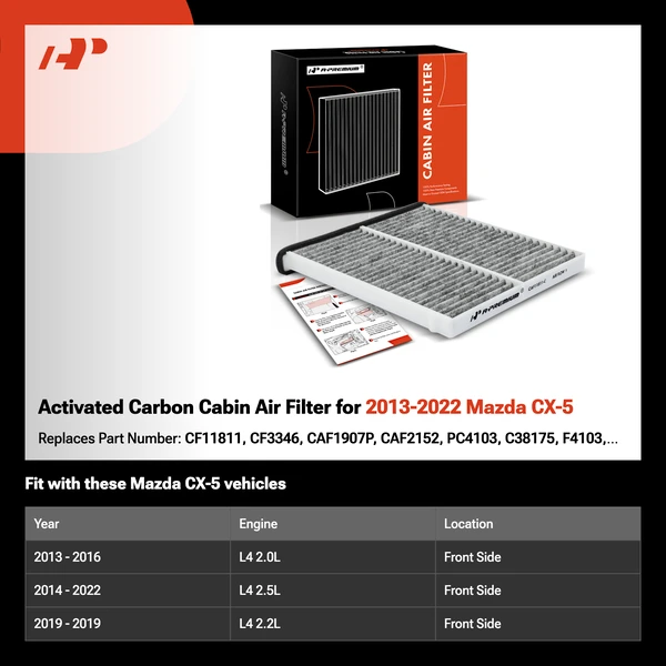 Activated Carbon Cabin Air Filter for 2013-2022 Mazda CX-5