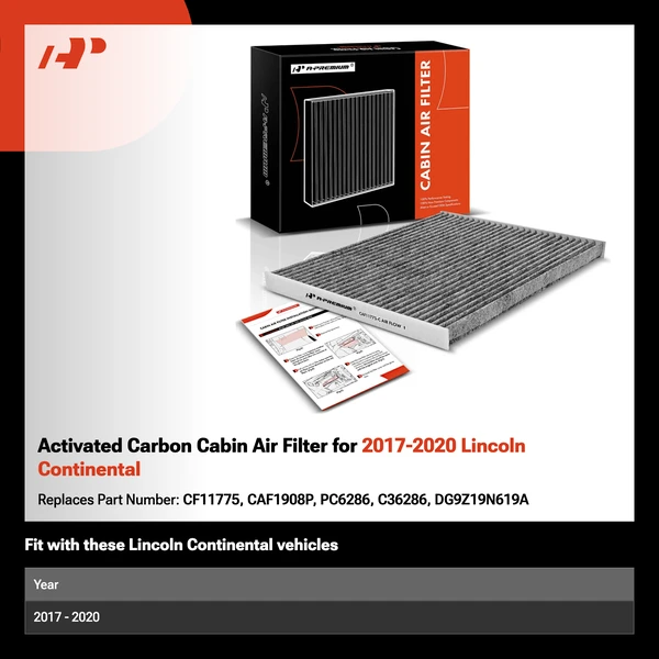 Activated Carbon Cabin Air Filter for 2017-2020 Lincoln Continental