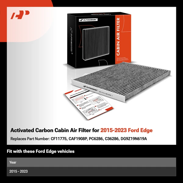 Activated Carbon Cabin Air Filter for 2015-2023 Ford Edge