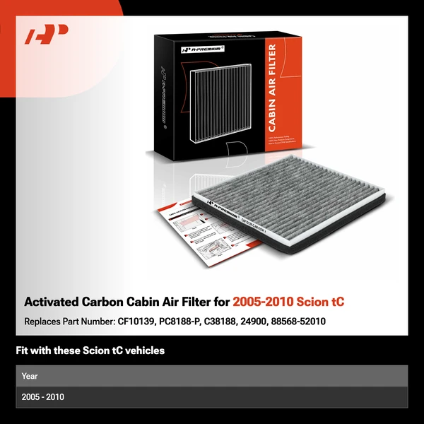 Activated Carbon Cabin Air Filter for 2005-2010 Scion tC
