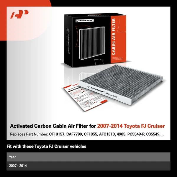 Activated Carbon Cabin Air Filter for 2007-2014 Toyota FJ Cruiser