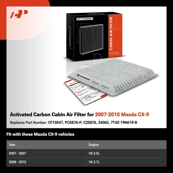 Activated Carbon Cabin Air Filter for 2007-2015 Mazda CX-9