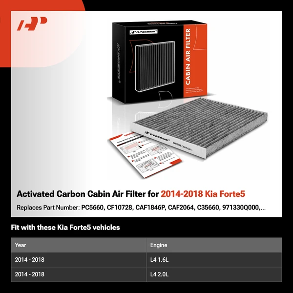 Activated Carbon Cabin Air Filter for 2014-2018 Kia Forte5